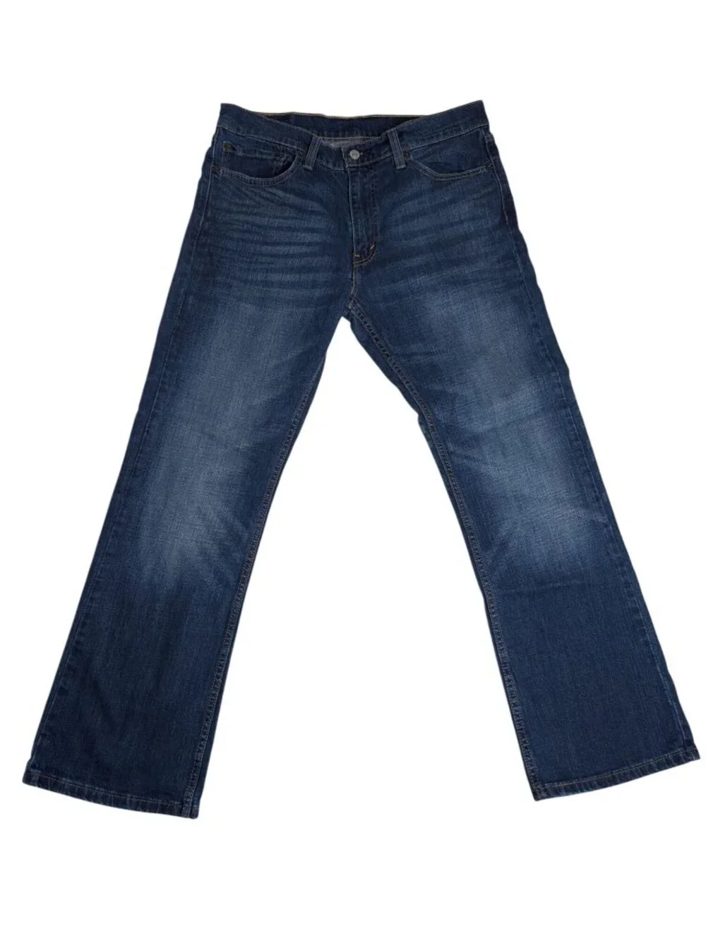 Levis 527 Bootcut Mens Blue Denim Medium Wash Cotton Jeans 34x30 - Picture 9 of 12
